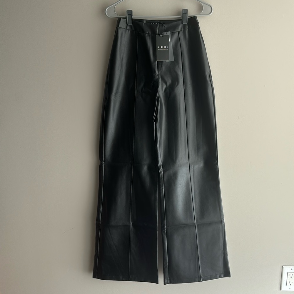 Lioness Wide Leg Leather Pants